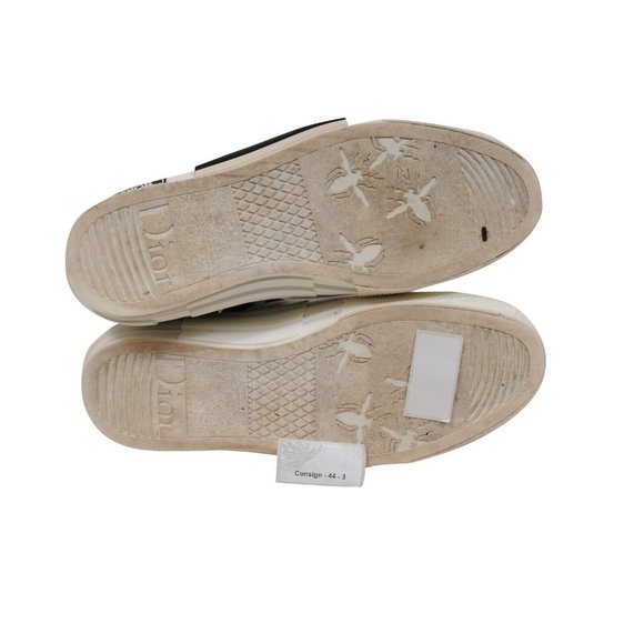 Dior Mens B23 High Top Sneakers Size EU42 US9 Black White Oblique Logo Trainers - Picture 10 of 10